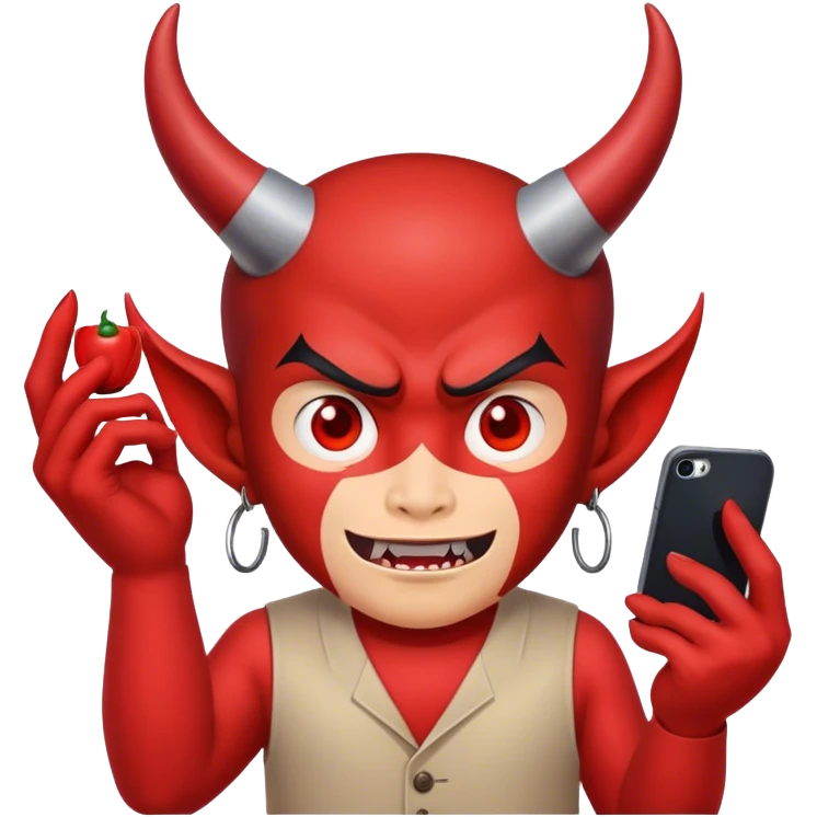 iphone devil face bride who is asian male emoji