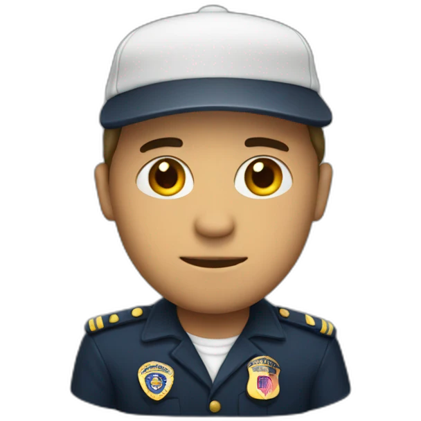 man with FBI cap emoji