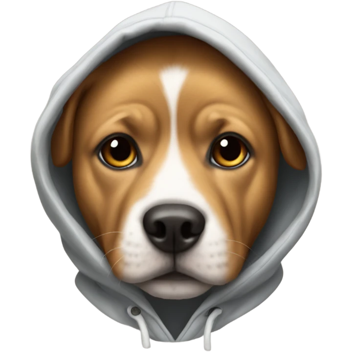 Dog in a hoodie emoji