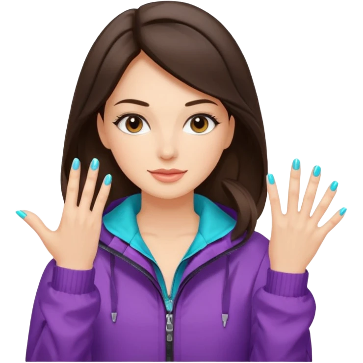 Brunette a manicure at nail salon wind club and I love it when I love it  emoji