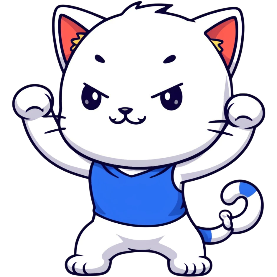 flexing cat boy emoji