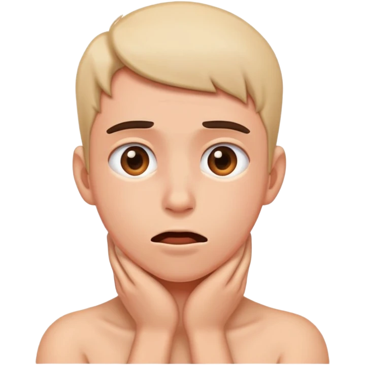 Person chocking themselves  emoji