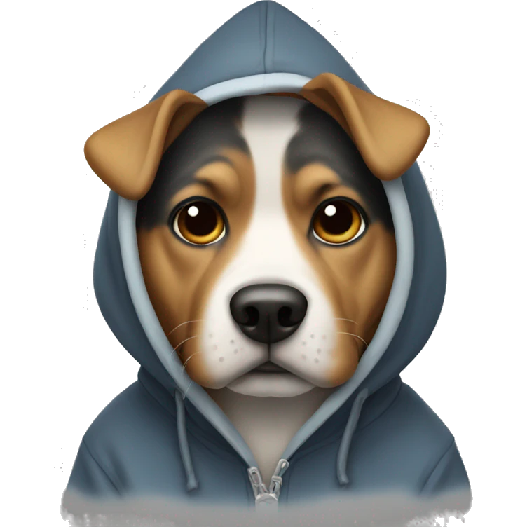 Dog with hoodie emoji