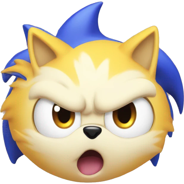 Sonic mewing emoji