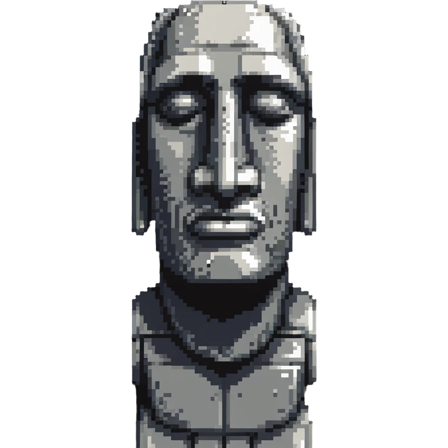crying moai statue emoji