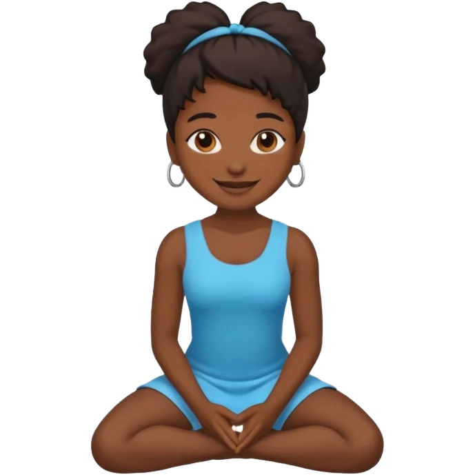 Black girl on her knees emoji