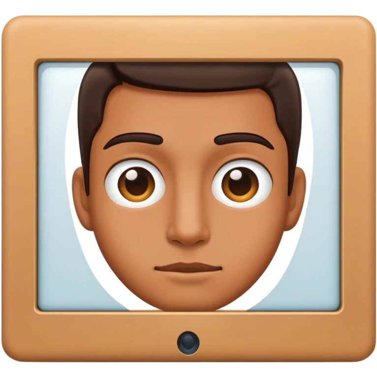 Can you do a man peeking over a screen emoji