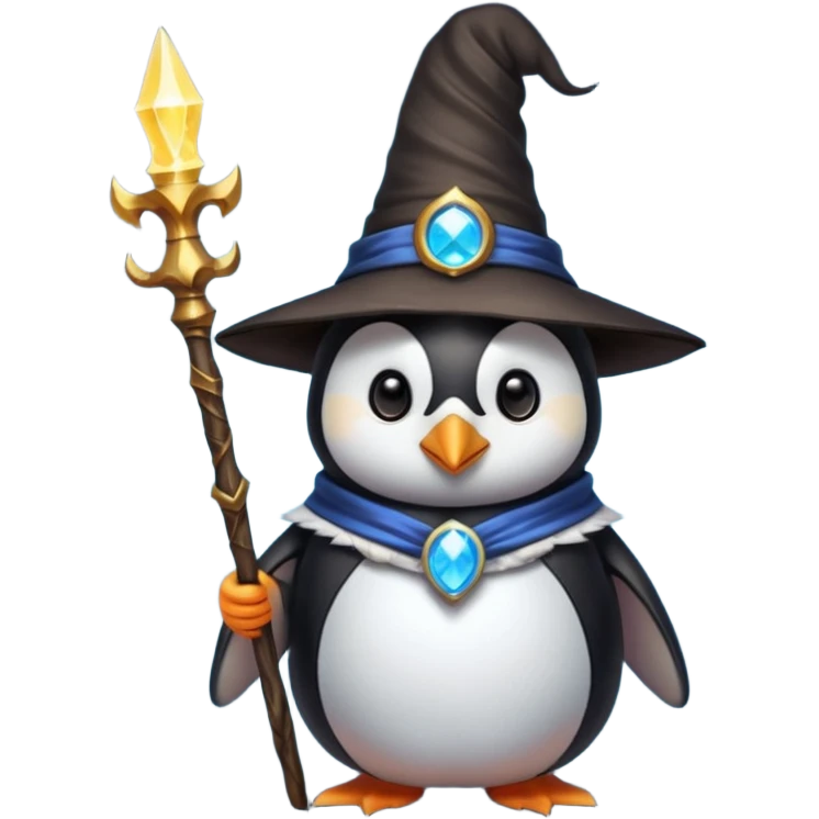 Penguin Wizard emoji