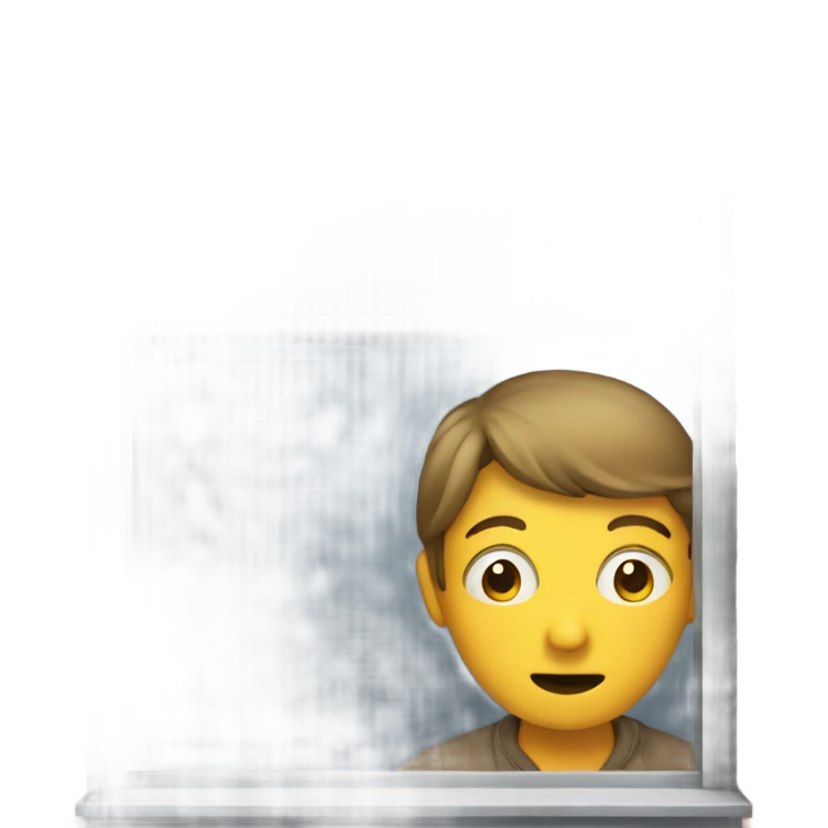 A person watching another person through a window from outside  emoji