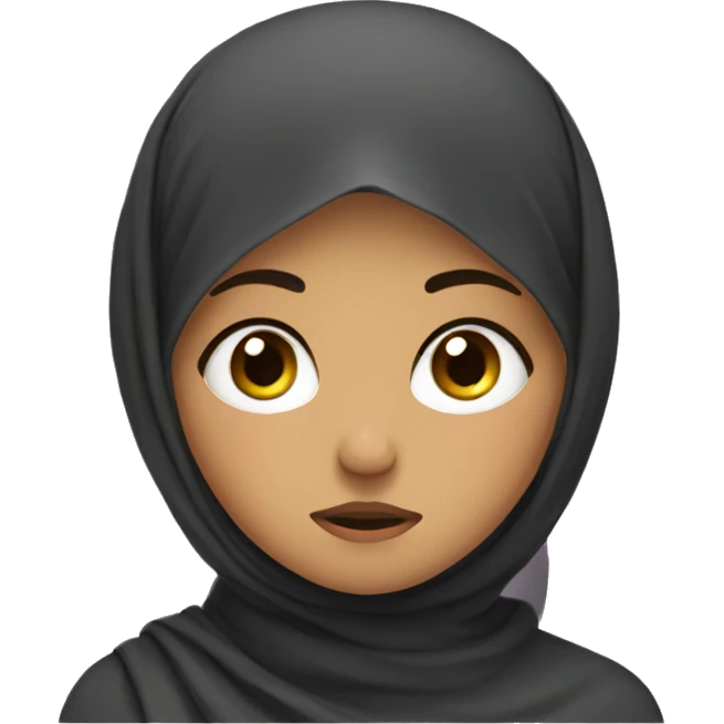 muslim girl frowning emoji