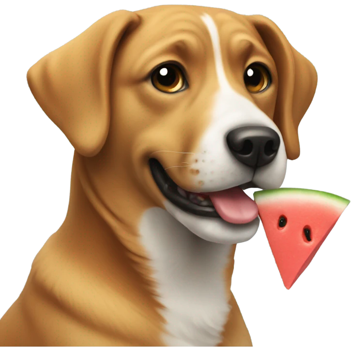 dog with watermell emoji