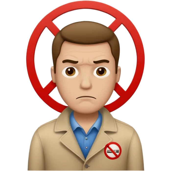 no smoking sign with a man emoji
