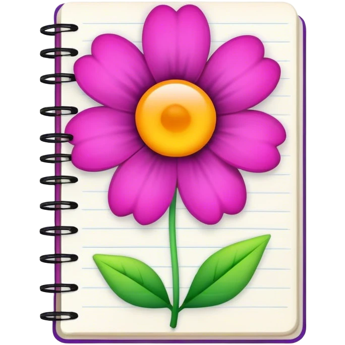 flower notebook emoji