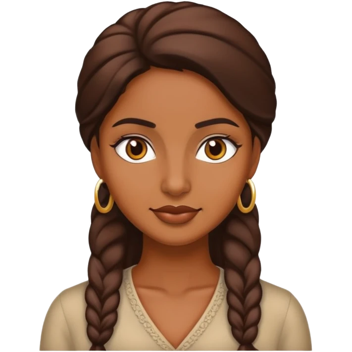 brown head woman pretty  emoji