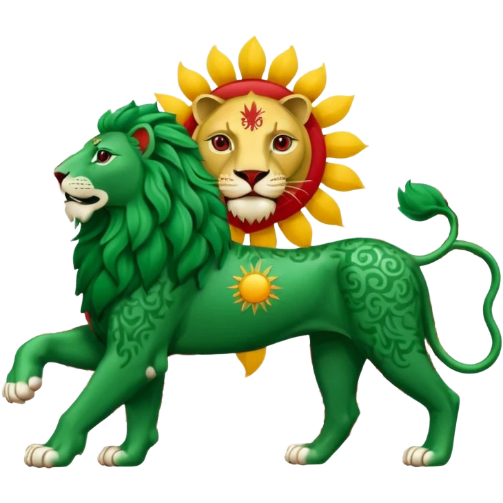 پرچم شیر و خورشید ایران emoji