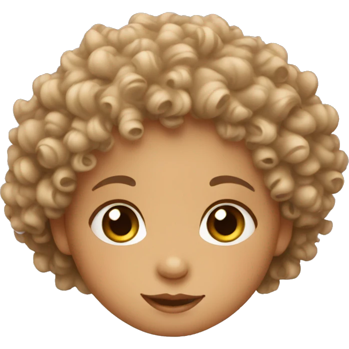 curly hair baby emoji