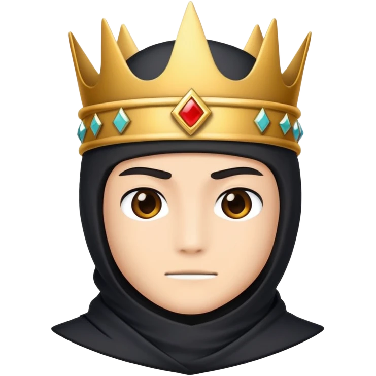 Ninja con una corona  emoji