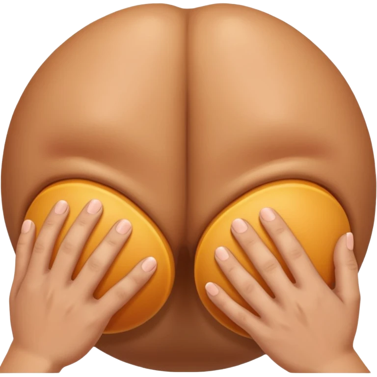 Smacking a booty emoji