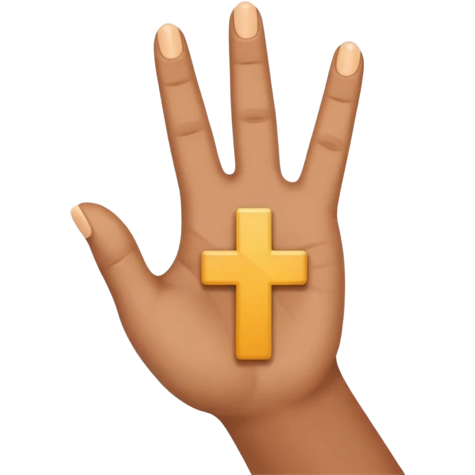 hand placing a plus sign, symbolizing adding, clear emoji style emoji