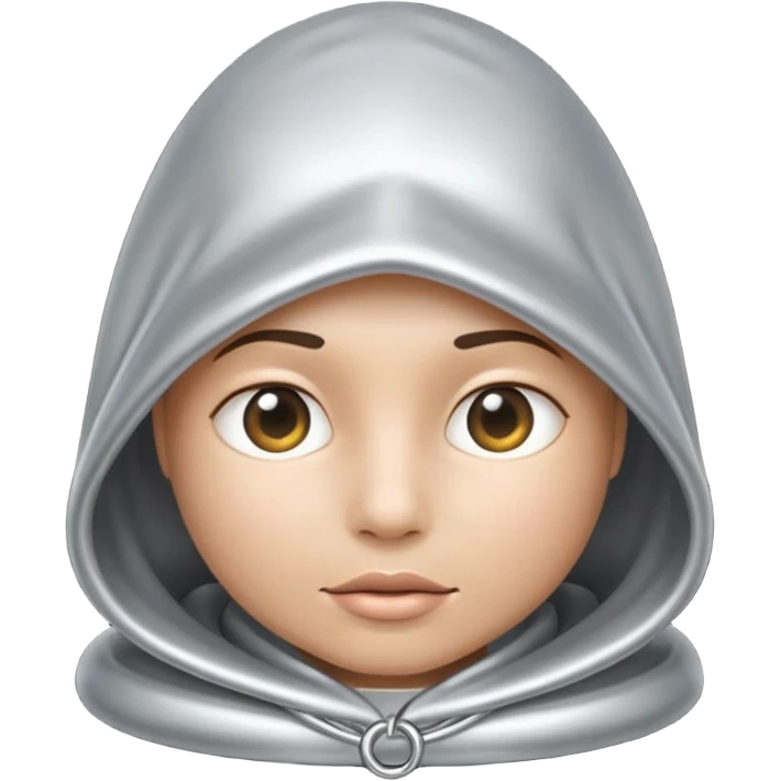 Hood made of silver rings emoji