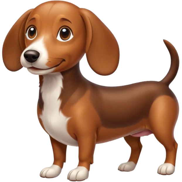 playful wiener dog emoji