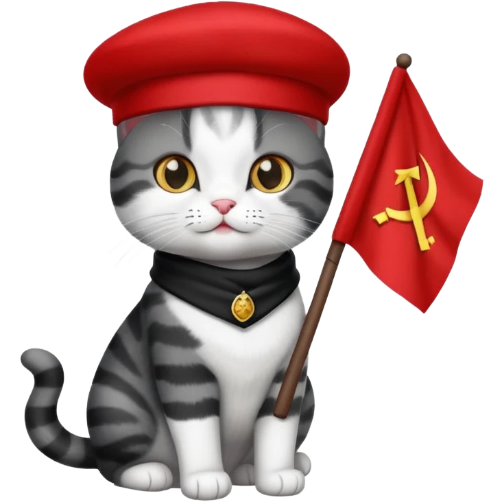 un chat qui est communiste emoji