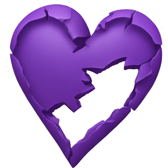 purple broken heart  emoji