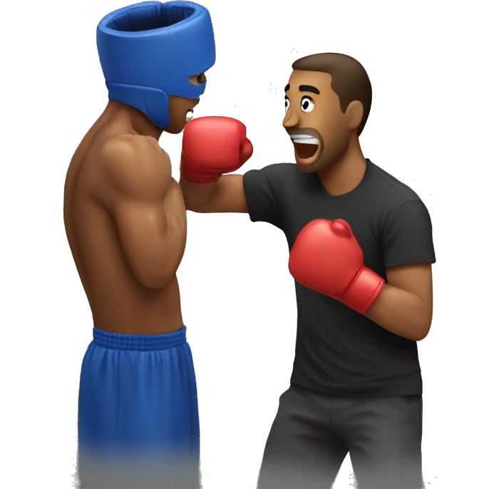 man punching a boxing bag emoji