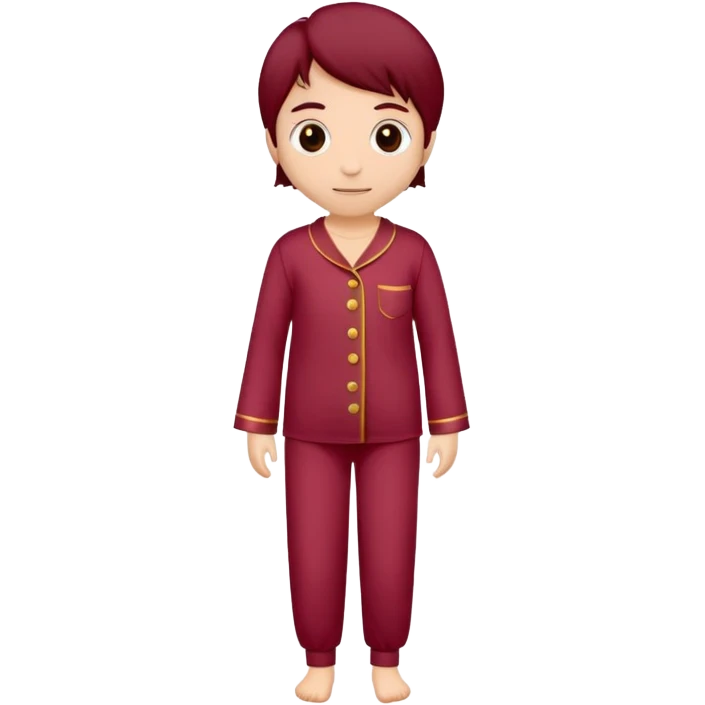burgundy pajamas emoji