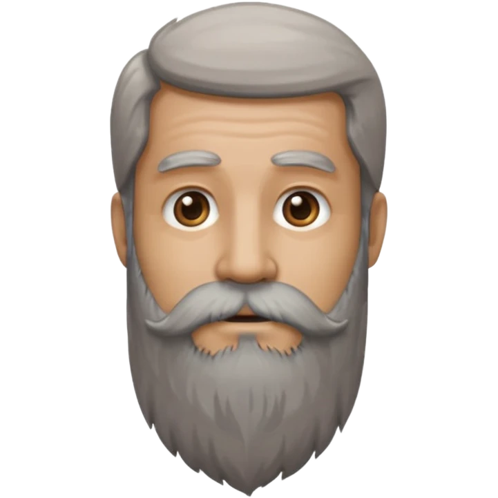 No face, only beard. ANd longer beard emoji