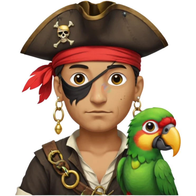 pirate and parrot emoji
