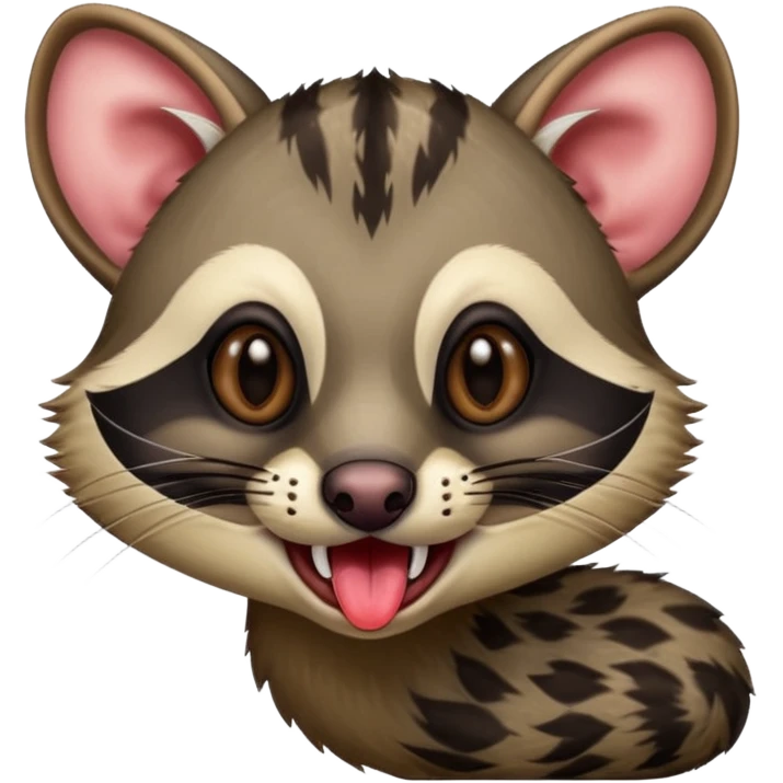 civet with yummy expression and long tongue emoji
