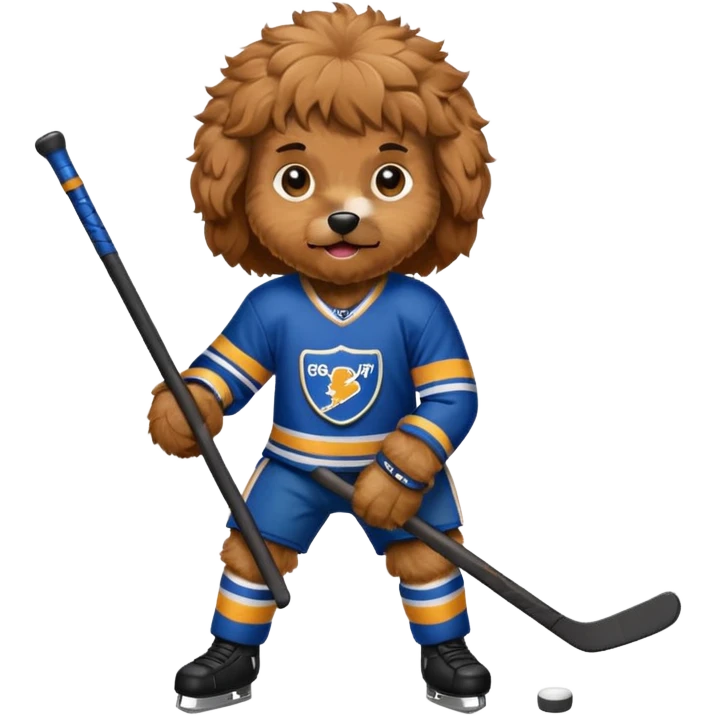 cavapoo playing hockey emoji