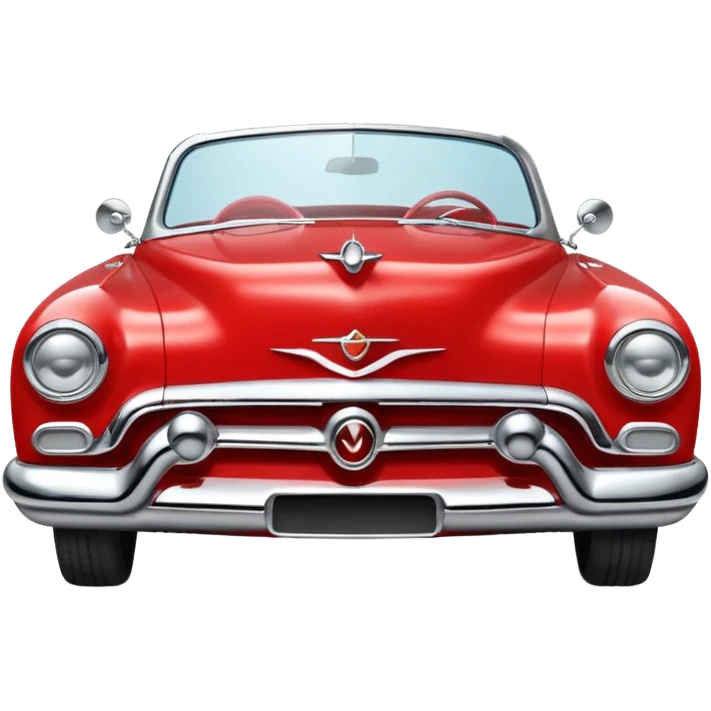 classic red convertible 1950s emoji