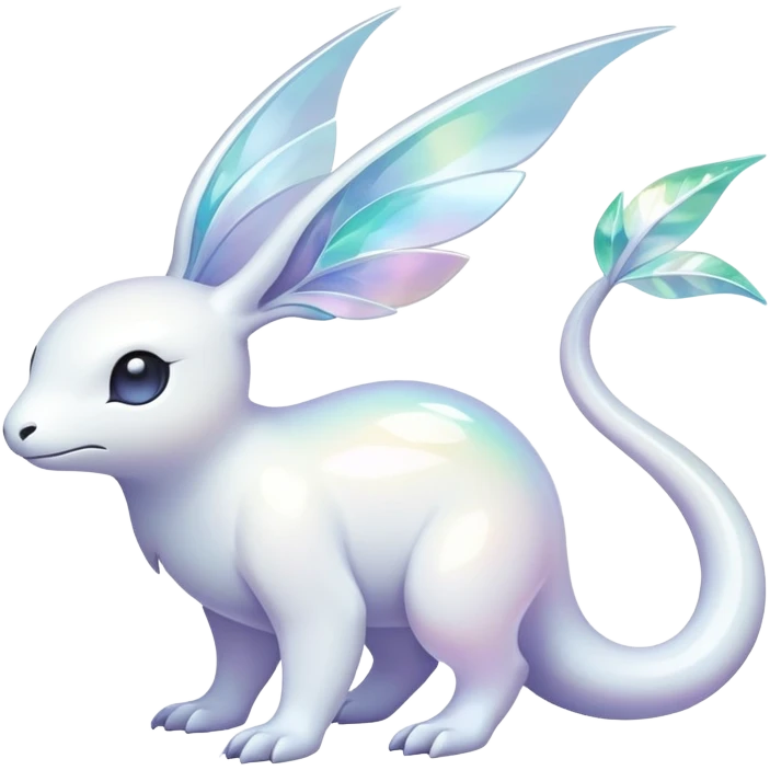  Iridescent white pale fakemon-creature  emoji