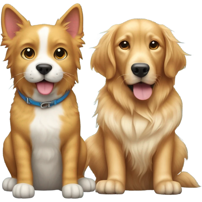 Dog and cat emoji