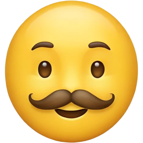 emoji with mustache emoji