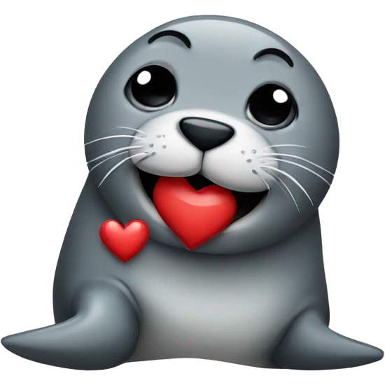 Seal sending heart emoji