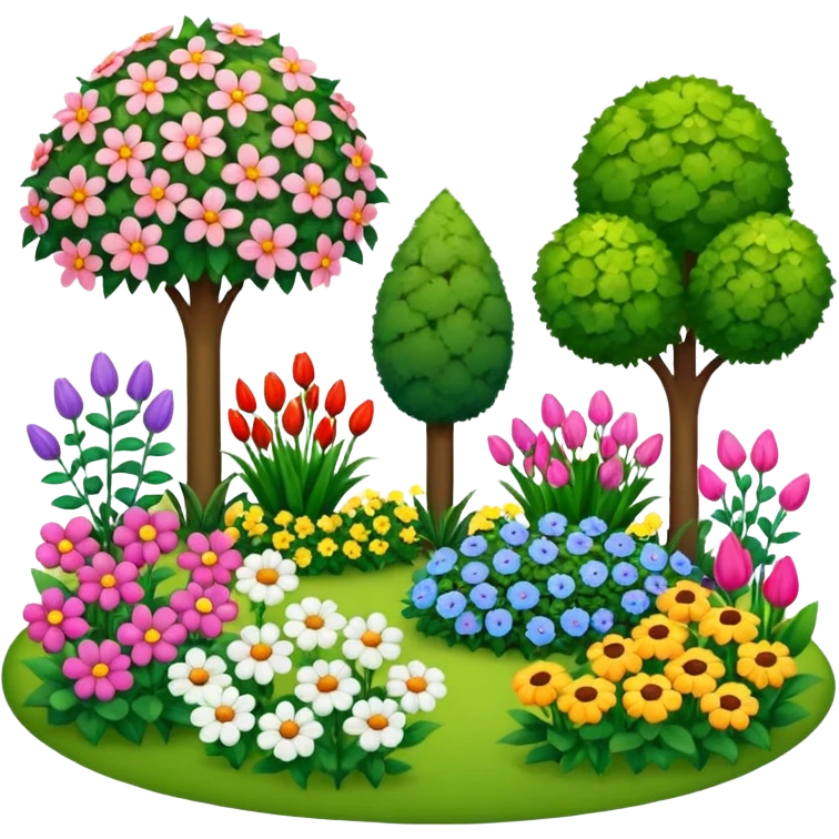 garden full of flower   emoji