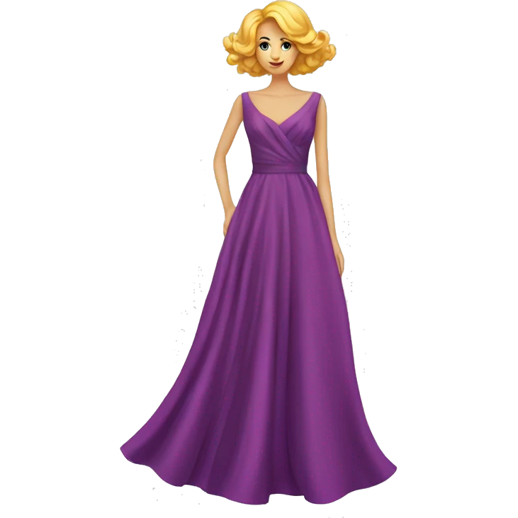An emoji of a stylish dress, typically elegant and suitable for special occasions, with a vibrant color and flowing design emoji