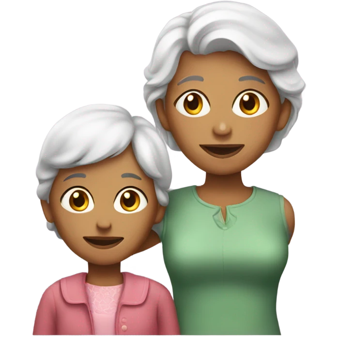 Grandmother with a girl emoji