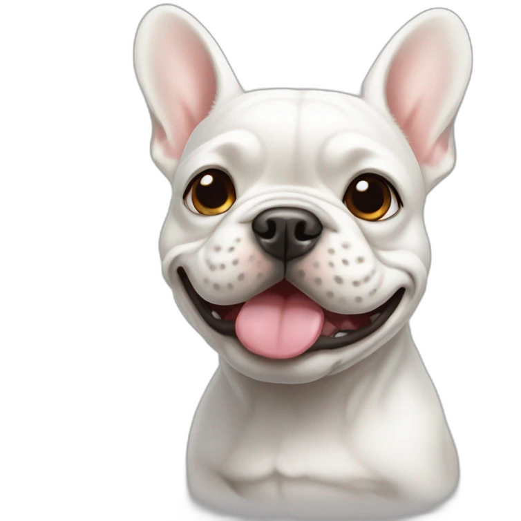 white frenchie dog emoji