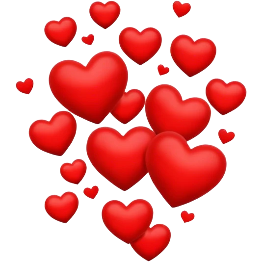 Floating hearts emoji