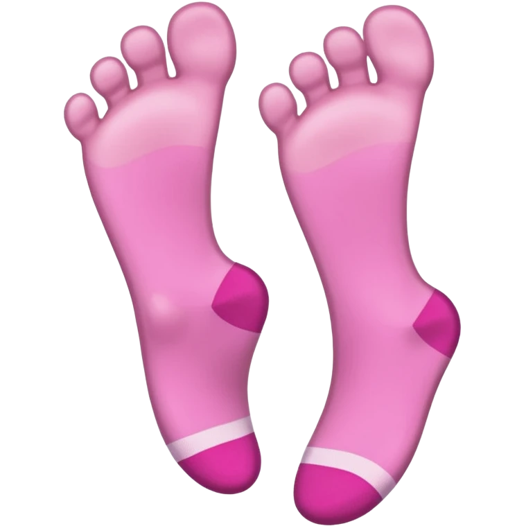 two large cartoon feet, cheerful expression emoji
