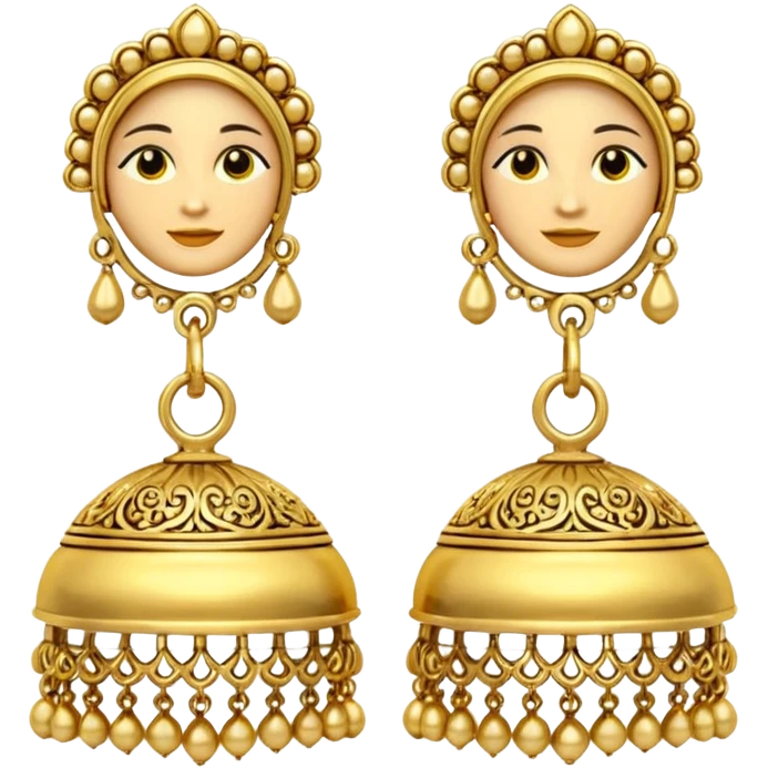 gold jhumka earring emoji