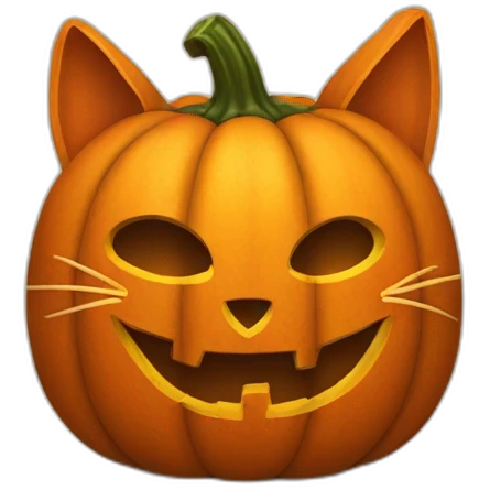 halloween pumpkin carve a cat emoji