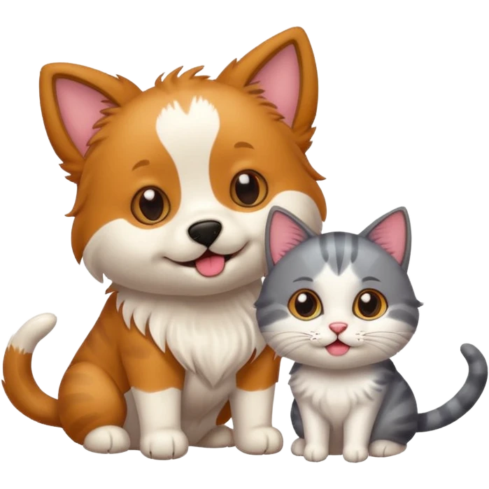 Dog with a cat  emoji