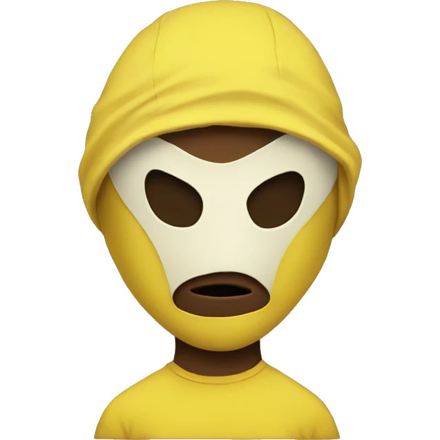Yellow mask emoji