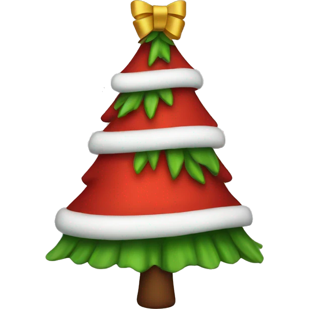 Red bow christmas tree emoji