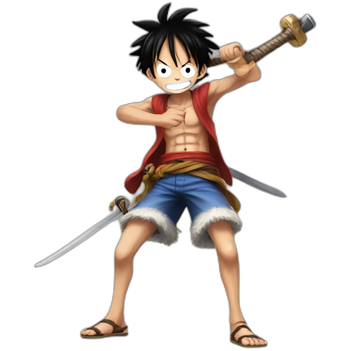 Mini luffy au combat emoji